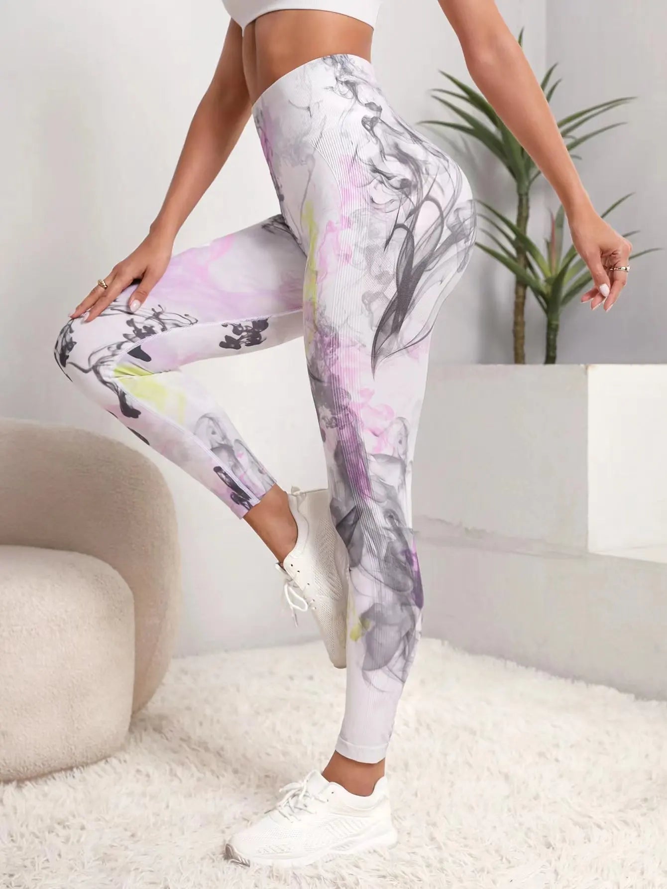Signature High-Waist Sculpting Tie-Dye Seamless Leggings