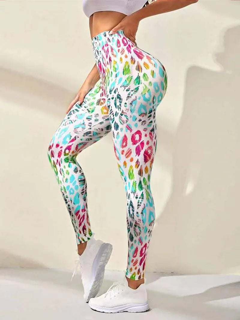 Signature High-Waist Sculpting Tie-Dye Seamless Leggings