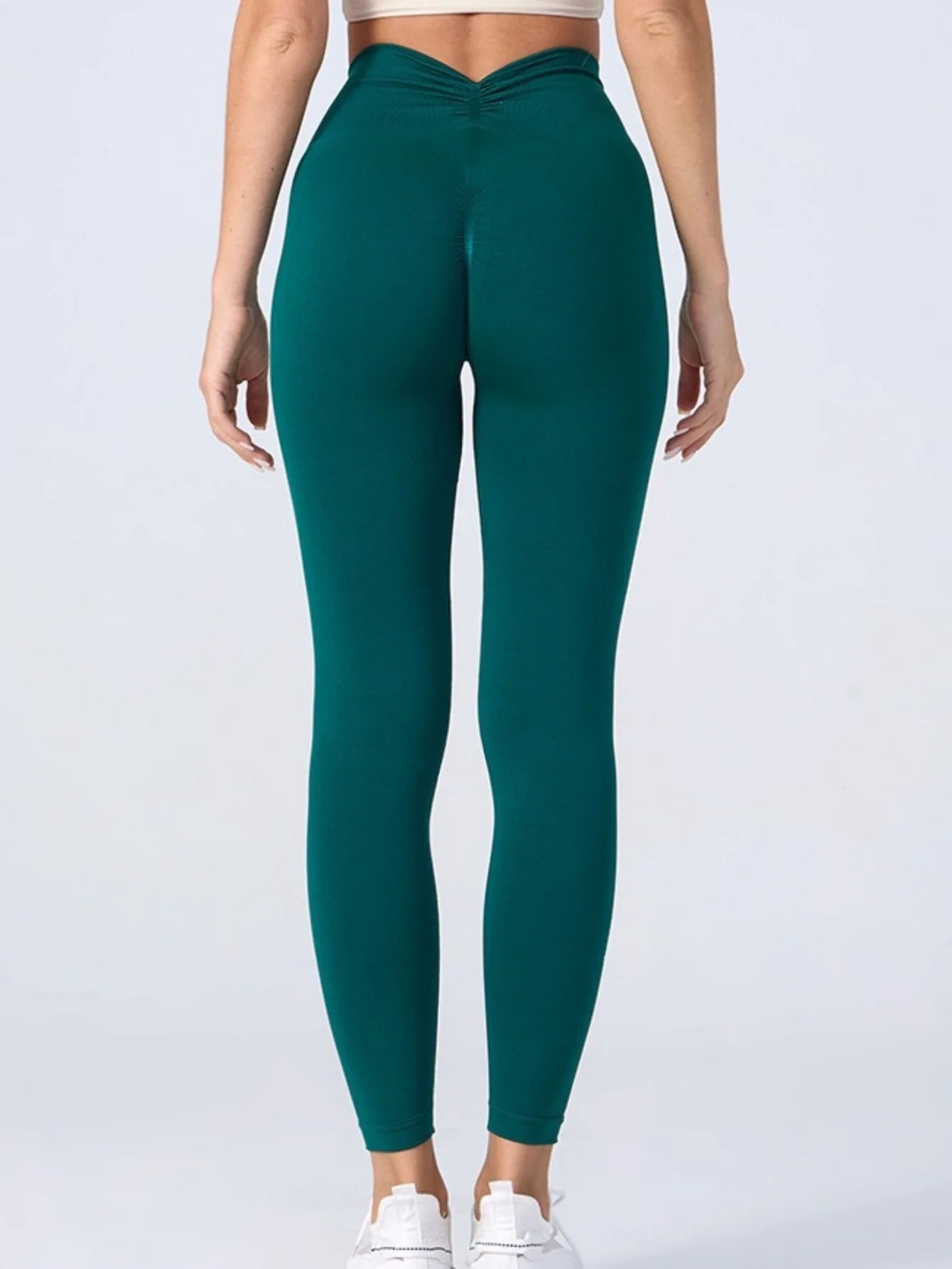 V-Back Scrunch Butt Lift Leggings – High Waist, Tummy Control, Gym & Yoga Pants