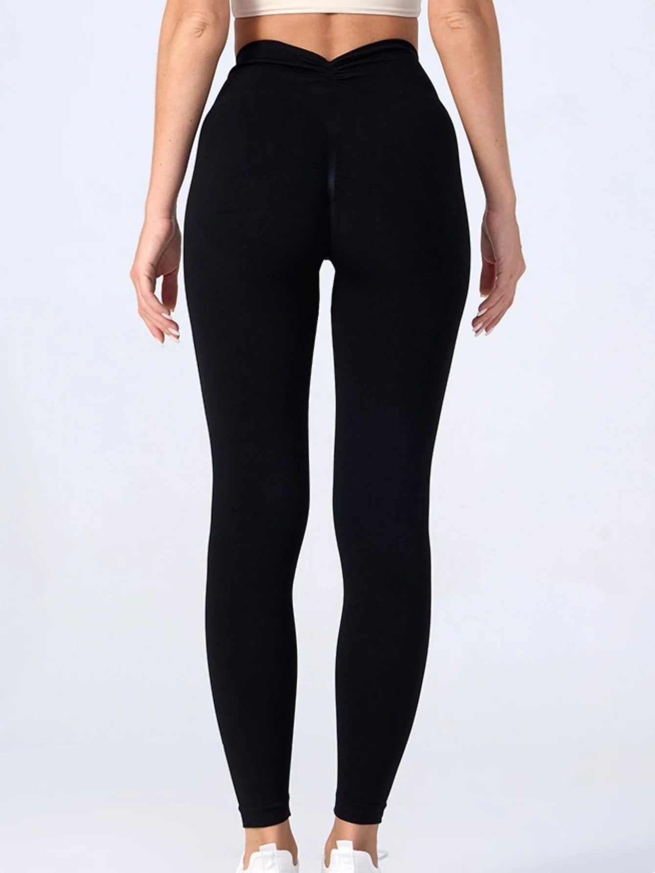 V-Back Scrunch Butt Lift Leggings – High Waist, Tummy Control, Gym & Yoga Pants