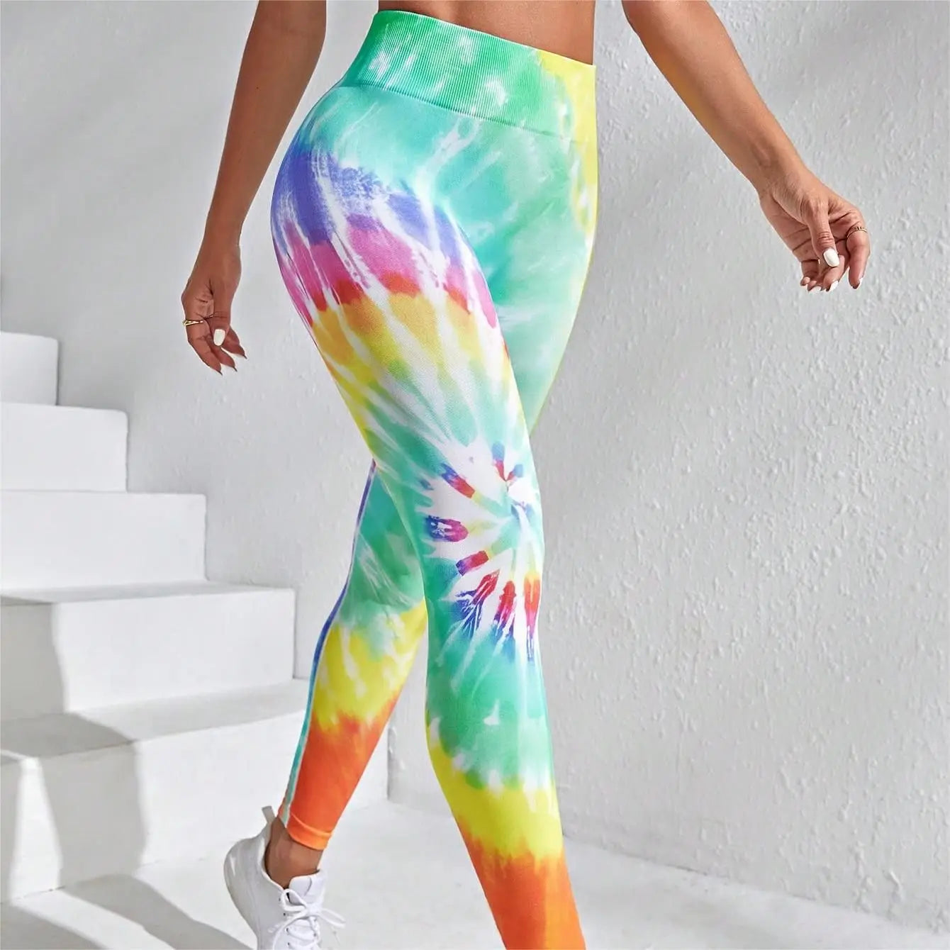 Signature High-Waist Sculpting Tie-Dye Seamless Leggings