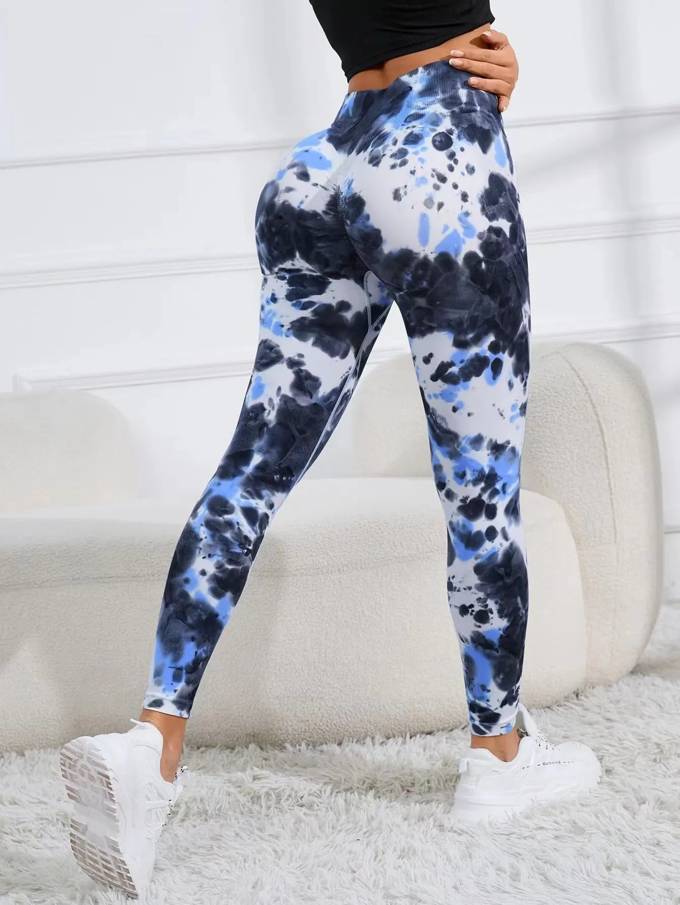Signature High-Waist Sculpting Tie-Dye Seamless Leggings