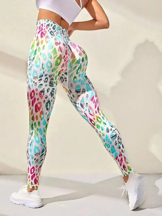 Signature High-Waist Sculpting Tie-Dye Seamless Leggings