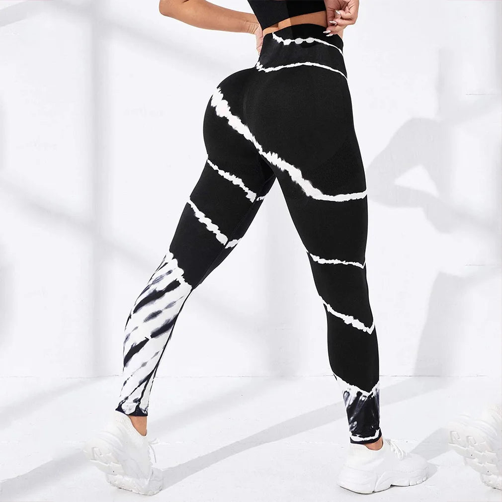 Signature High-Waist Sculpting Tie-Dye Seamless Leggings