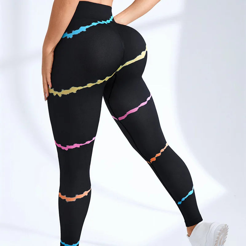 Signature High-Waist Sculpting Tie-Dye Seamless Leggings