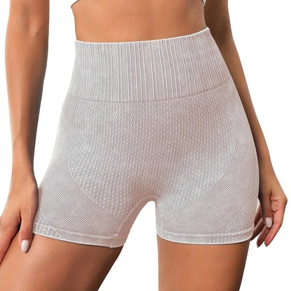 High-Waist Ribbed Butt Lifting Seamless Shorts – Sculpt Your Shape with Confidence