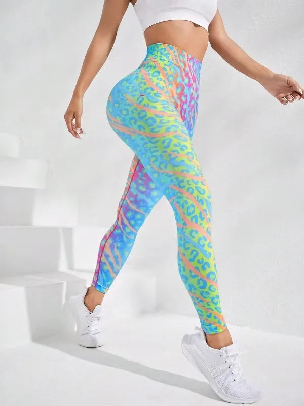 Signature High-Waist Sculpting Tie-Dye Seamless Leggings